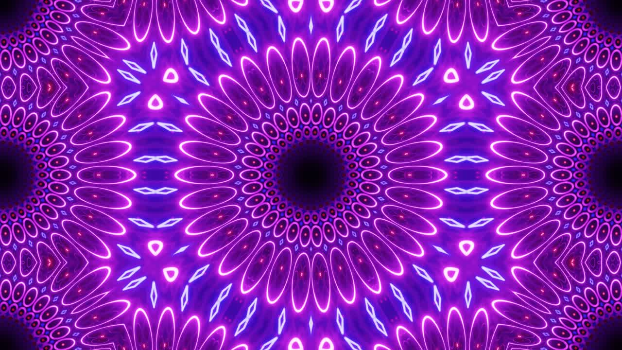 simetría de estrellas. patrón de hologramas. diseño de movimiento de bucle vj fondo de caleidoscopio. resumen gráficos de movimiento bg construcción caleidoscópica de brillo simétrico 3d. club nocturno vj fondo de ciencia ficción