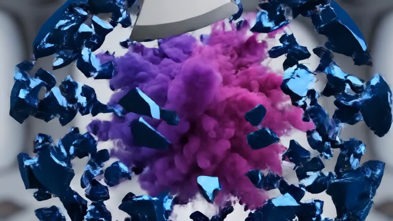 Exploding Sphere with Axe