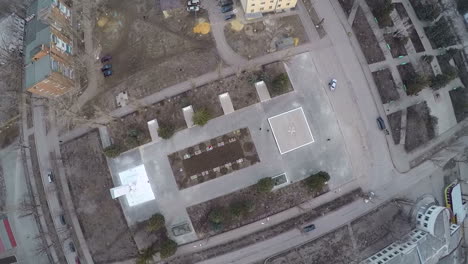 aerial view of great patriotic war memorial