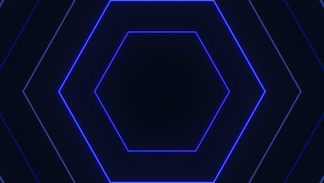enchanting blue light hexagons illuminate dark background