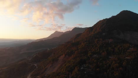 Aerial-shot-of-Mountains-in-Nagaland,-India