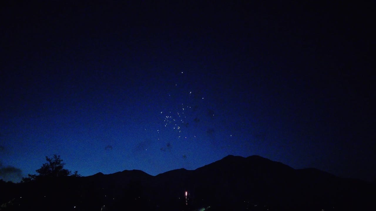 Fireworks Over Sylmar Hang Glide Association Park in Sylmar, CA