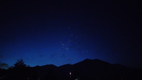 fireworks over sylmar hang glide association park in sylmar, ca