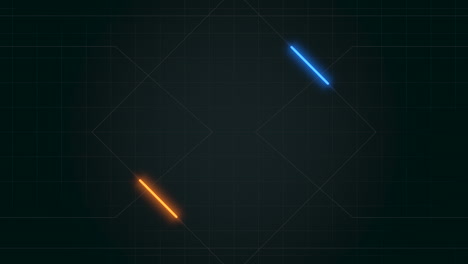 Futuristic-neon-zigzag-pattern-blue-and-orange-lines-on-black-background