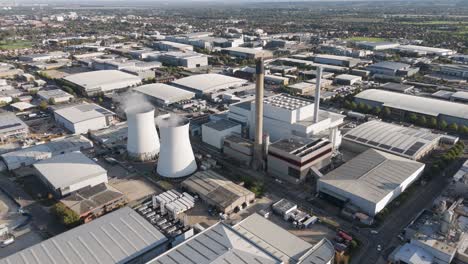 comprehensive aerial view of waste-to-energy facility operations on slough trading estate showcasing industrial processing infrastructure