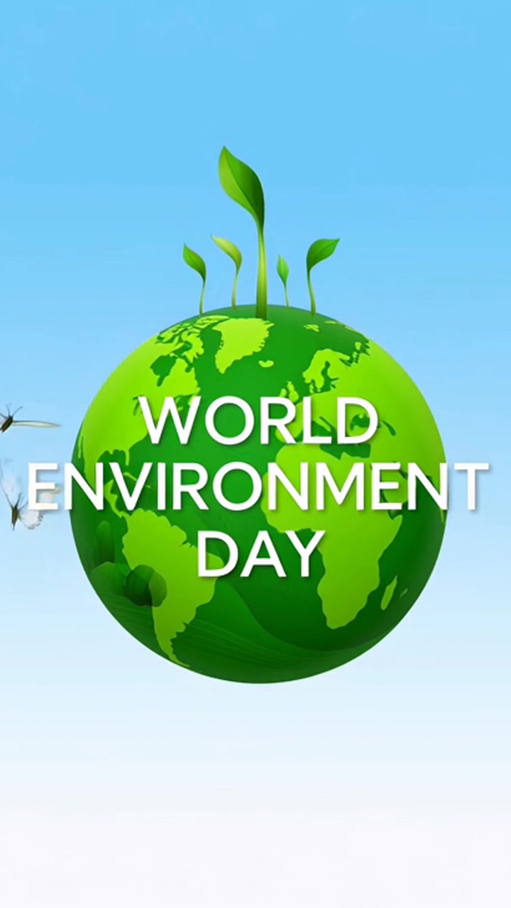 World environment day animated green earth celebration