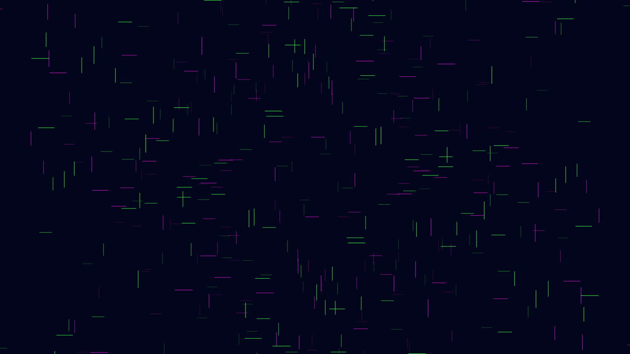 Colorful grid of thin squares on a dark background