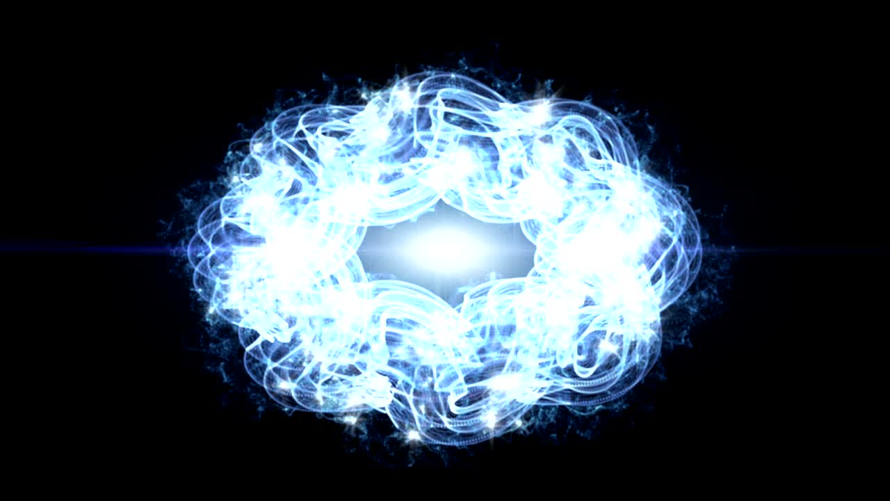 파란 루프 입자 무결한 배경