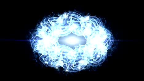 fondo sin costuras de partículas de bucle azul