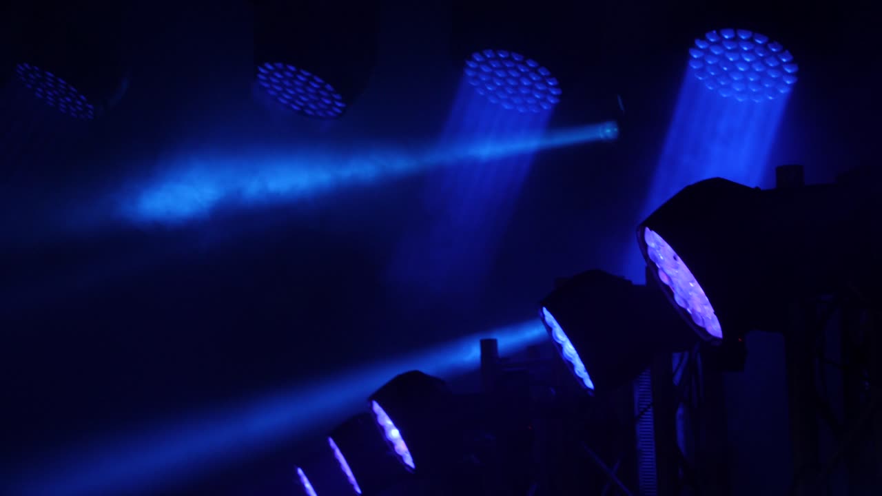 Stage Lights in Blue