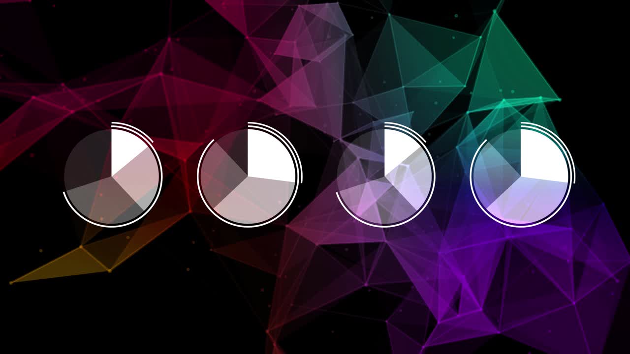 datos y estadísticas de informes, animación con diagramas gráficos.