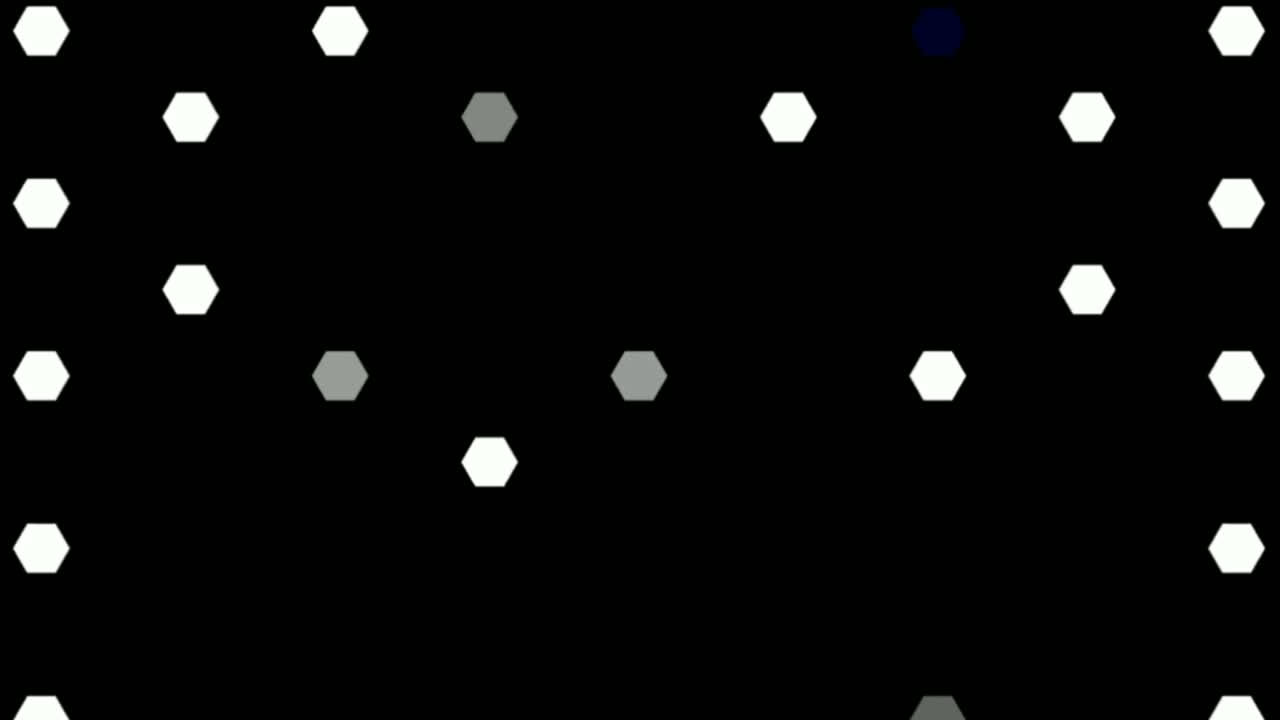 efectos de formas geométricas que aparecen y desaparecen sobre un fondo negro