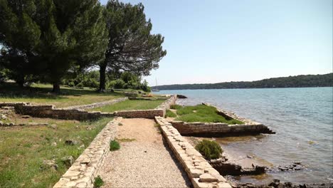 on the coastline at medulin in croatia