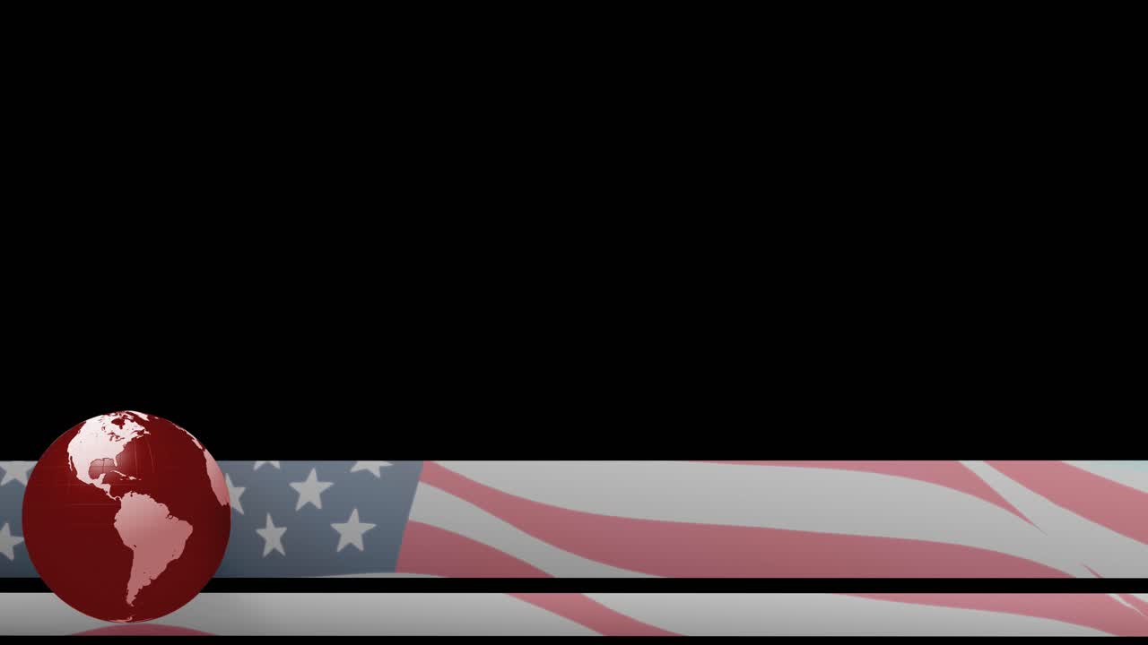noticias tercer lugar inferior estados unidos estados unidos bandera de américa mundo globo 3o chyron l3o 4k