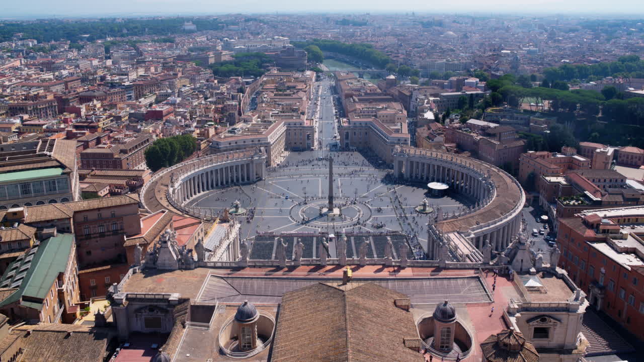 Aerial View of St. Peter's Square in Vatican City, Rome