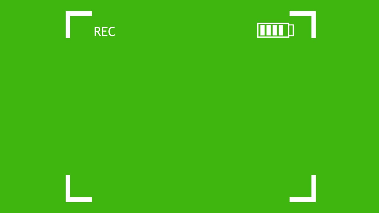 Video camera screen monitor loop animation, with the REC recording