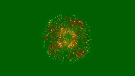 la explosión de los petardos y las partículas de los fuegos artificiales muestran el fondo.