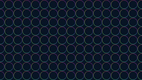 circles and dots pattern with neon color