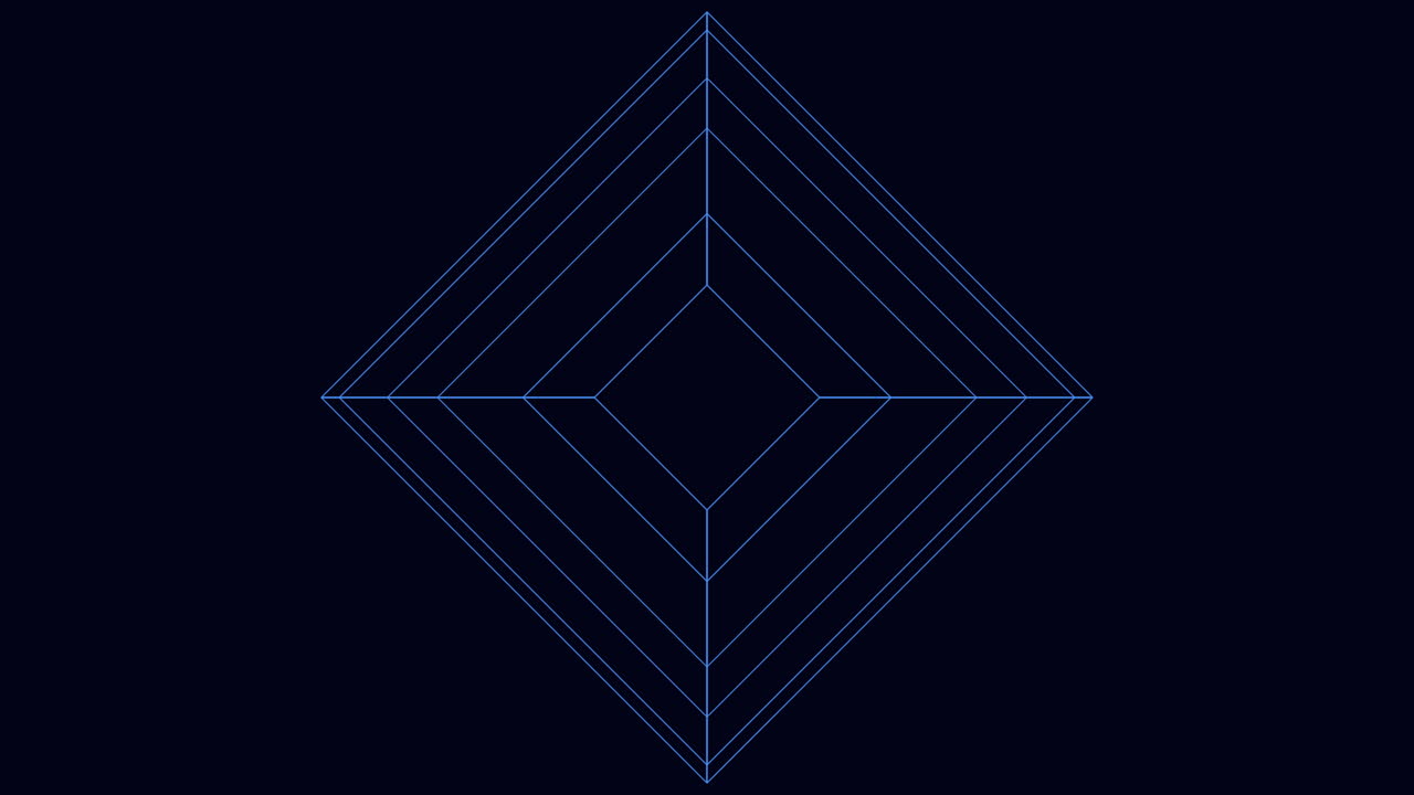 diamante azul moderno y elegante construido a partir de líneas interconectadas