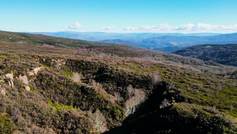 Historic-mining-pit-of-Os-Biocos-mines-in-San-Xoan-de-Rio-in-Ourense-Spain,-Panoramic-overview