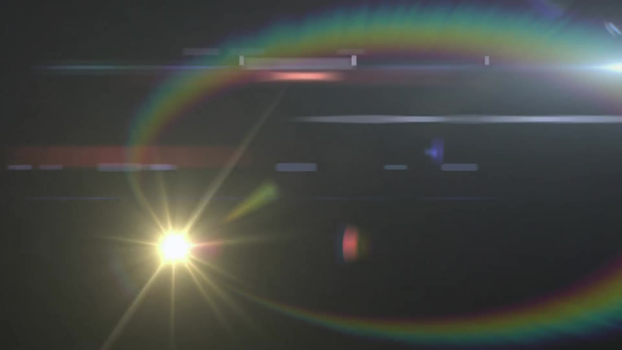 검은 바탕에 떠돌아다니는 별이 있는 수평선의 애니메이션