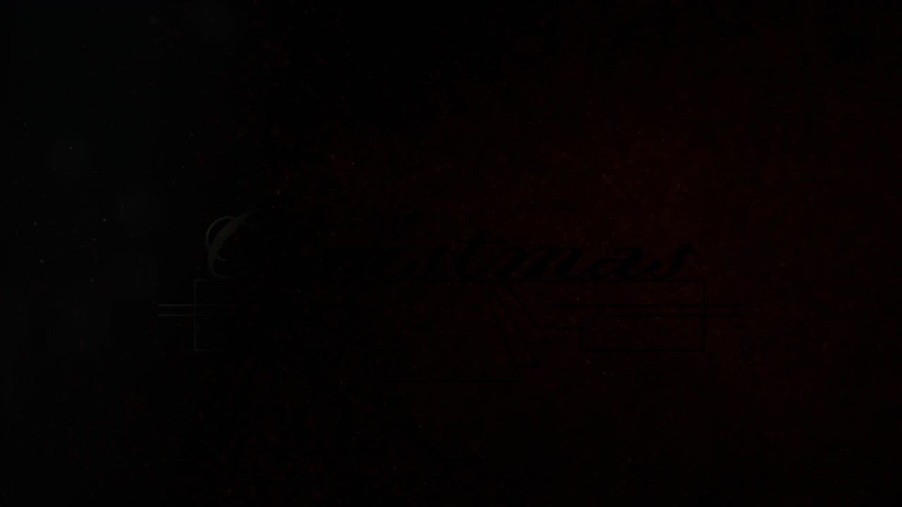 animación del texto de navidad sobre la decoración en fondo negro