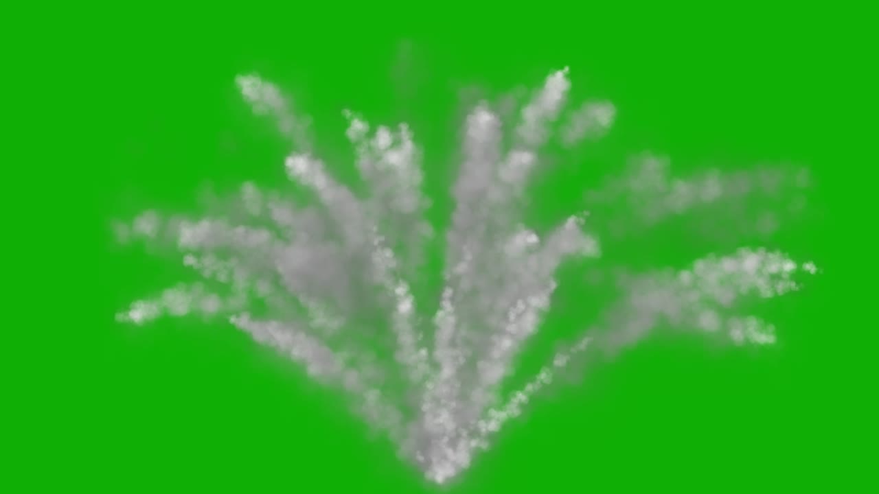 gráficos de movimiento de flujo de humo con fondo de pantalla verde