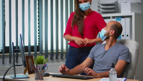 wearing face mask in new normal office
