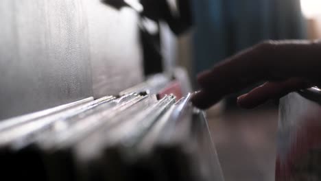 looking through vinyl records