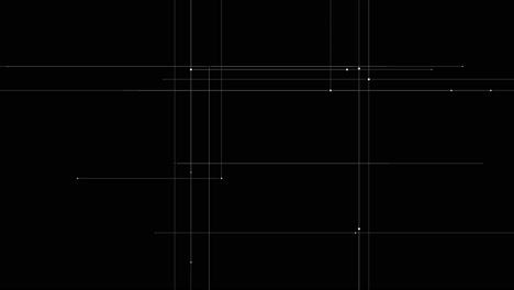 animation of straight lines, moving horizontally and vertically from the starting dot, infographic and digital data flow concept