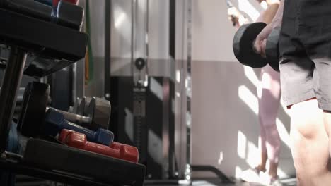 sesión de entrenamiento en el gimnasio