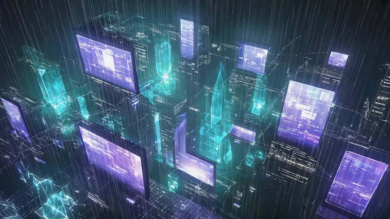 Futuristic Neon Cityscape