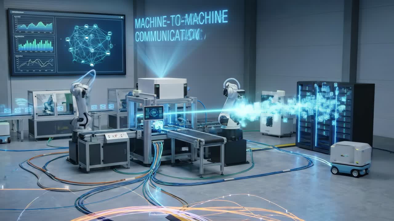 Industrial Robotics and Machine-to-Machine Communication in a Smart Factory