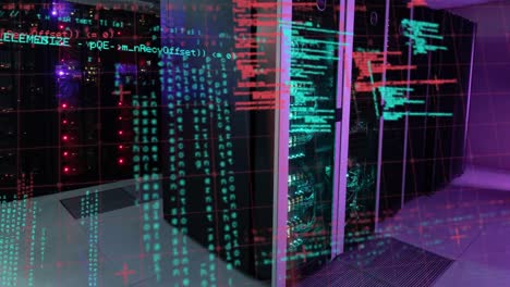Composite-video-of-data-processing-against-computer-server-room