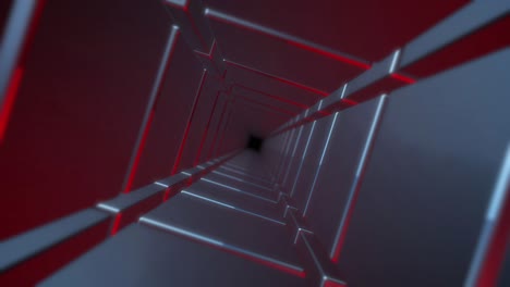 futuristic tunnels loop – turning red and blue