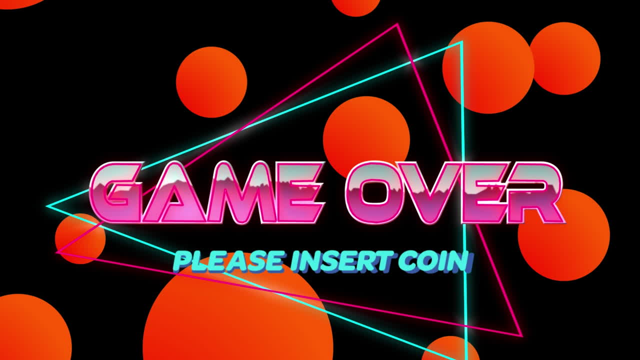 animación del juego sobre texto sobre puntos en fondo negro.