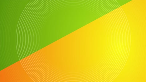 green orange motion background with white linear circles