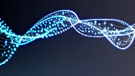 abstract blue digital wave flow