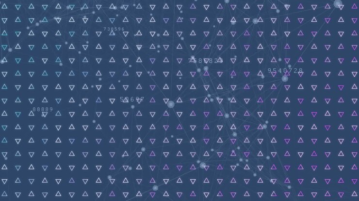 Animation of shapes moving over money text