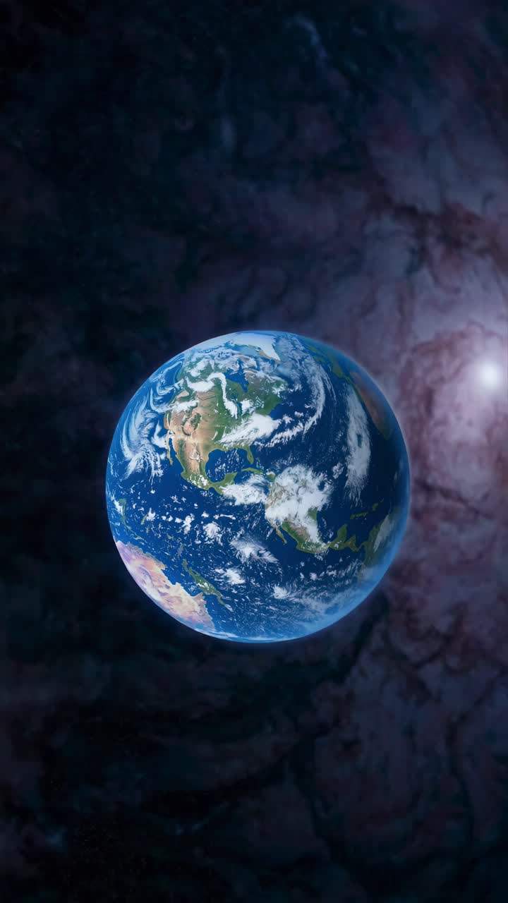 Aerial view of Earth from space, showcasing vibrant continents and oceans