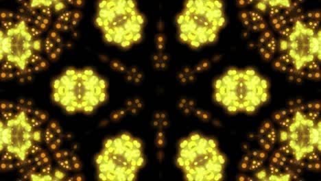 symmetry kaleidoscope animation of gold color
