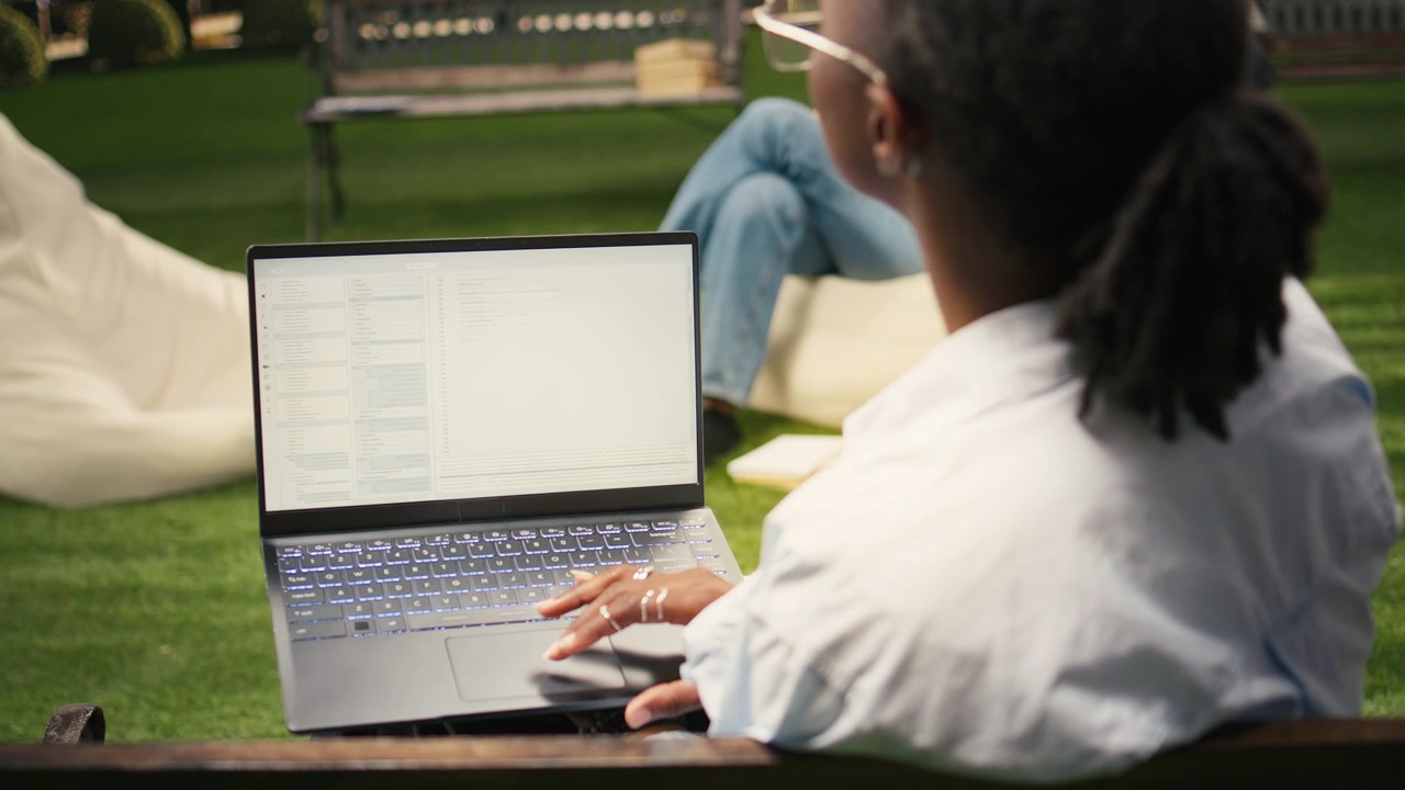 Laptop screen with programming language on terminal window