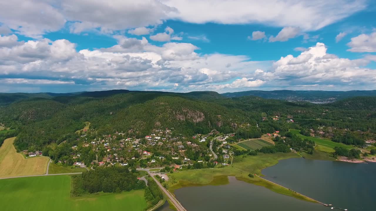 Aerial footage Beautiful Nature Norway.