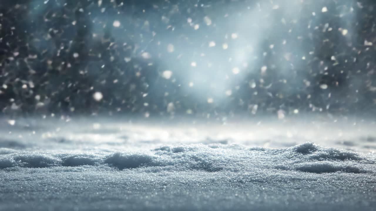 A Serene Winter Scene Showcasing Glistening Snowfall and a Mystical Atmosphere Captured in a Beautifully Tranquil Setting