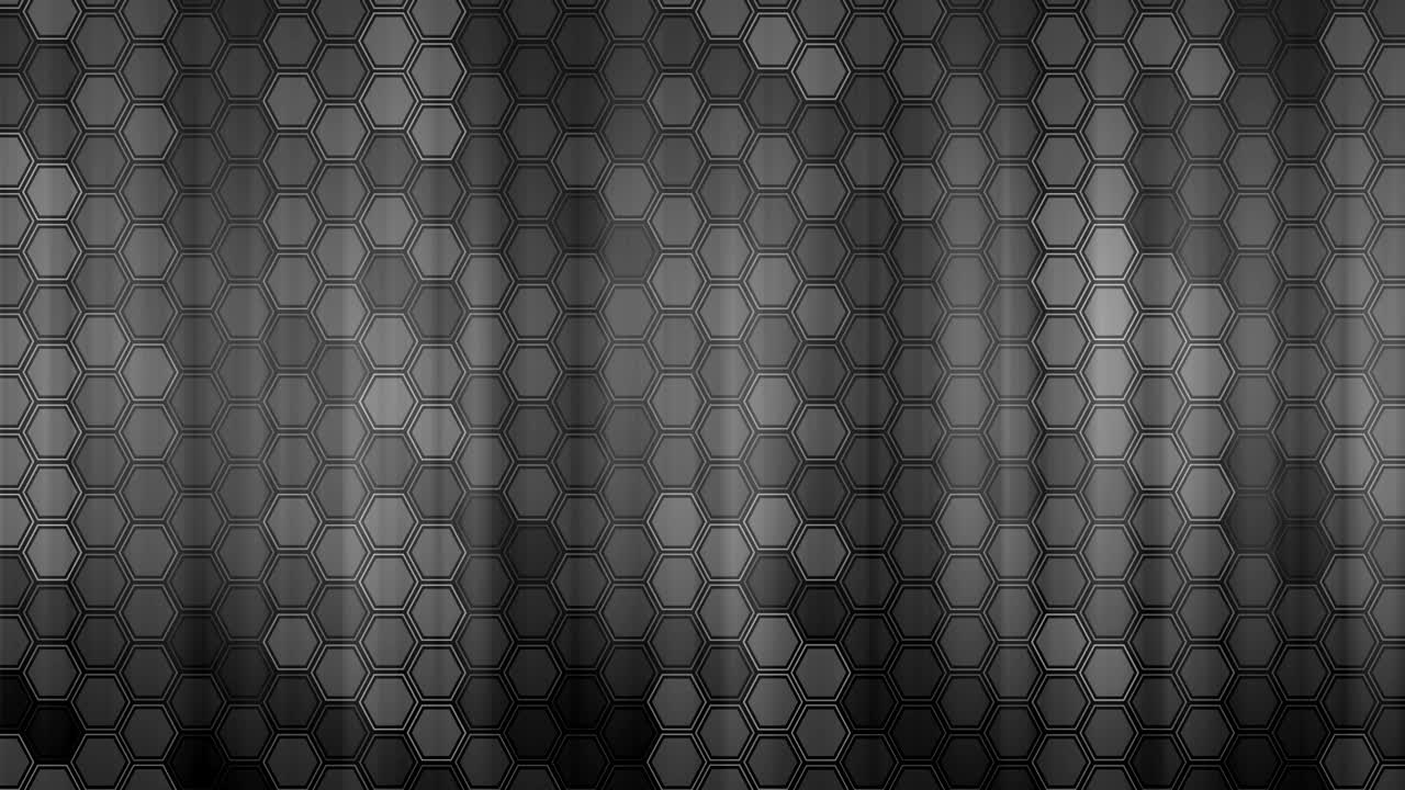 fondo abstracto de hexágono en blanco y negro de 4k - video de stock de bucle sin costuras