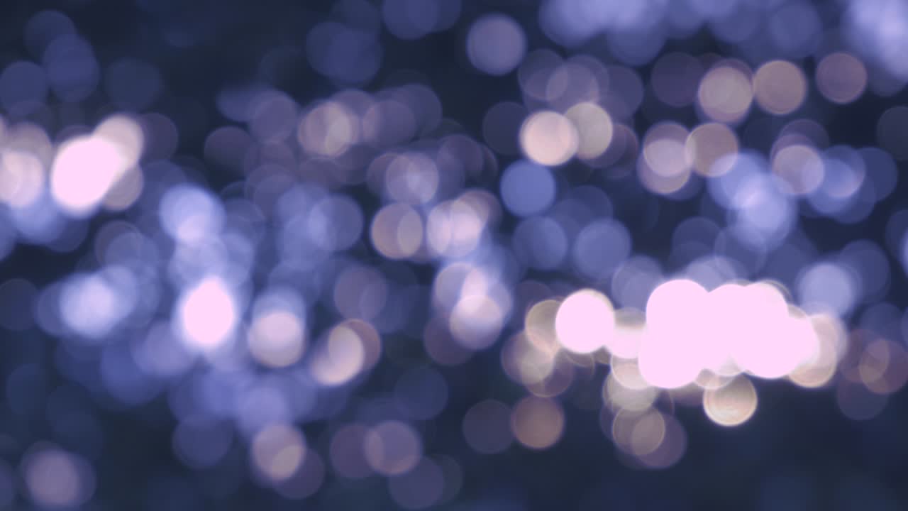 Moon Night bokeh in forest through the foliage of trees