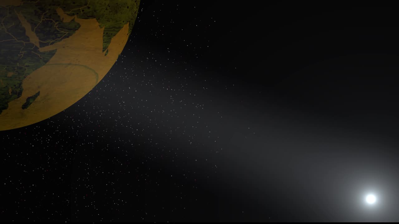 planeta tierra en una estrella galaxia amanecer espacio 3d fondo ultra realista