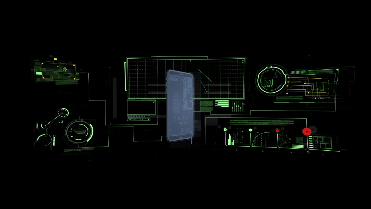 Holographic Smartphone with Digital HUD and Data Analysis