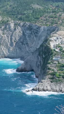 coastal cliffs and seascape in greece