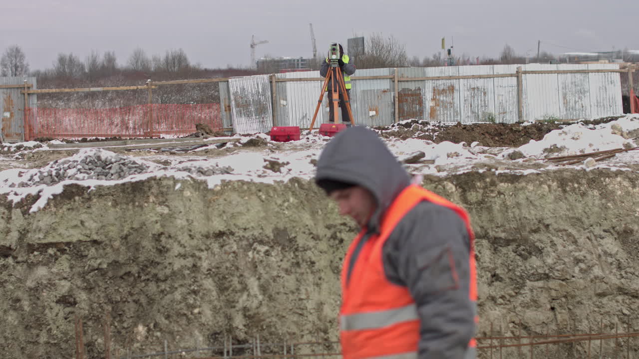 Construction Site Surveying in Winter